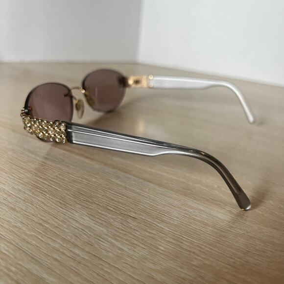 Daniel Swarovski S573 20 6053 23KT GP Sunglasses FRAMES ONLY Gold Gray main image 4